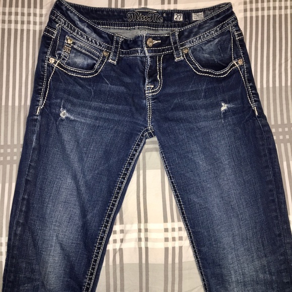 Miss Me Jeans Sz 27 27.5x32 embroidery embellished - Picture 4 of 11